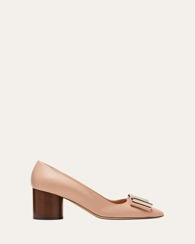 Lena Lambskin Bow Pumps